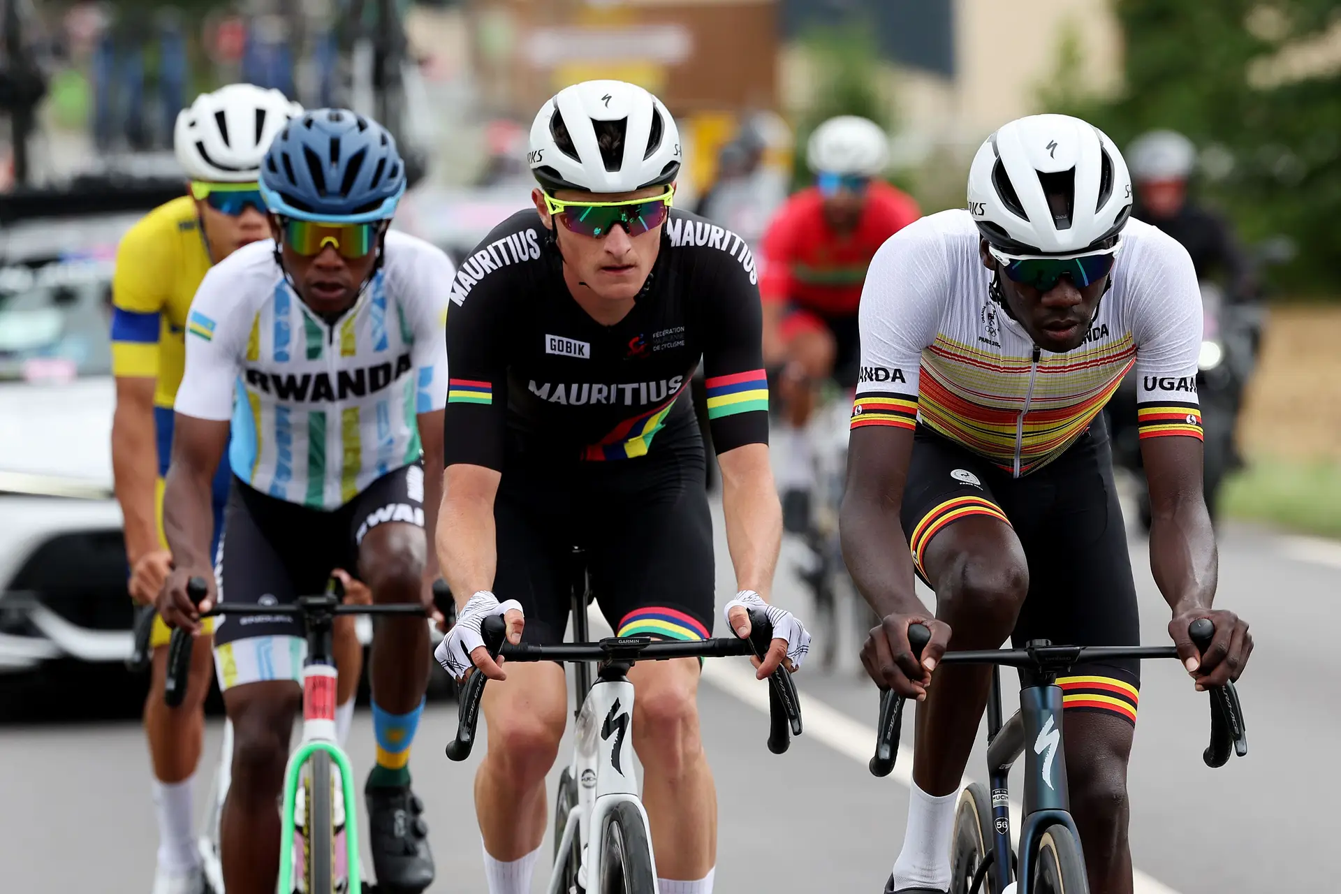 Esperámos mais de meia hora por Charles Kagimu, o último a chegar do ciclismo, que teve a sua medalha e “um grande dia” para o Uganda