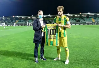 No dia em que completou 100 jogos na I Liga