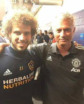 O médio encontrou-se com José Mourinho em LA 