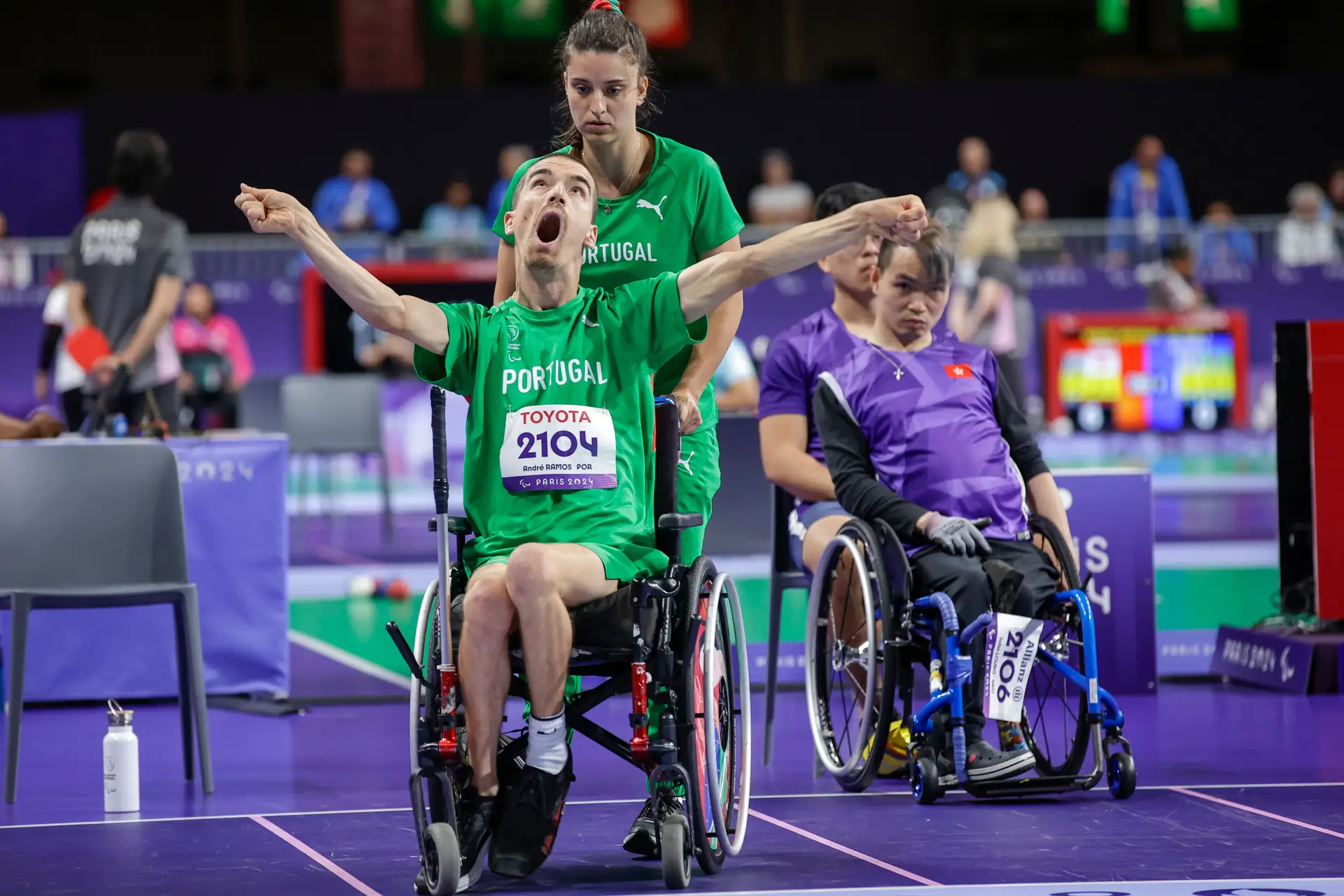 De 0-6 para 7-6, houve uma reviravolta épica no boccia para Portugal, cortesia do pé de André Ramos