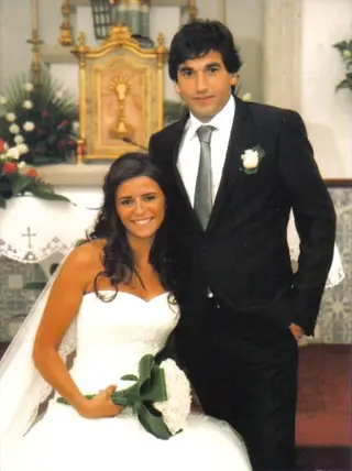 O técnico no dia do seu casamento com Filipa