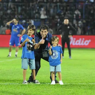 O treinador português com os dois filhos, Diogo e Duarte