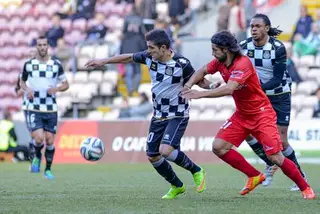 Em 2013/14, Zé Manuel (no centro) foi jogar para o Boavista 