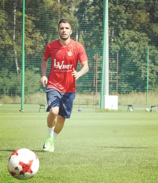 Durante um treino na Polónia