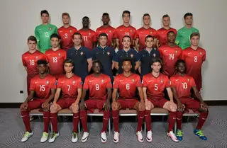 Luís (2º à direita na última fila) começou frequentar a seleção com 15 anos e, em 2016, foi campeão Europeu de Sub 17 