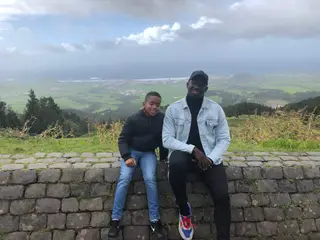 Mamadu foi pai aos 20 anos. Aqui com o filho Samuel