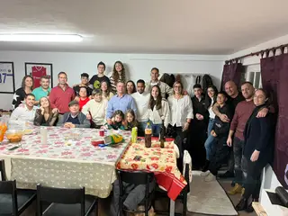 Gonçalo com a família mais próxima