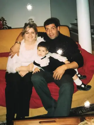 Rúben Vinagre com os pais