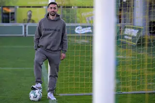 António Xavier, no estádio do CD Tondela, na semana em que foi entrevistado por Tribuna