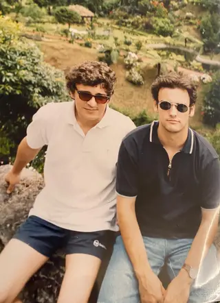 Rui (à direita) com o pai