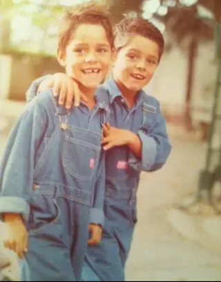 Os gémeos Marco e Flávio Paixão em criança