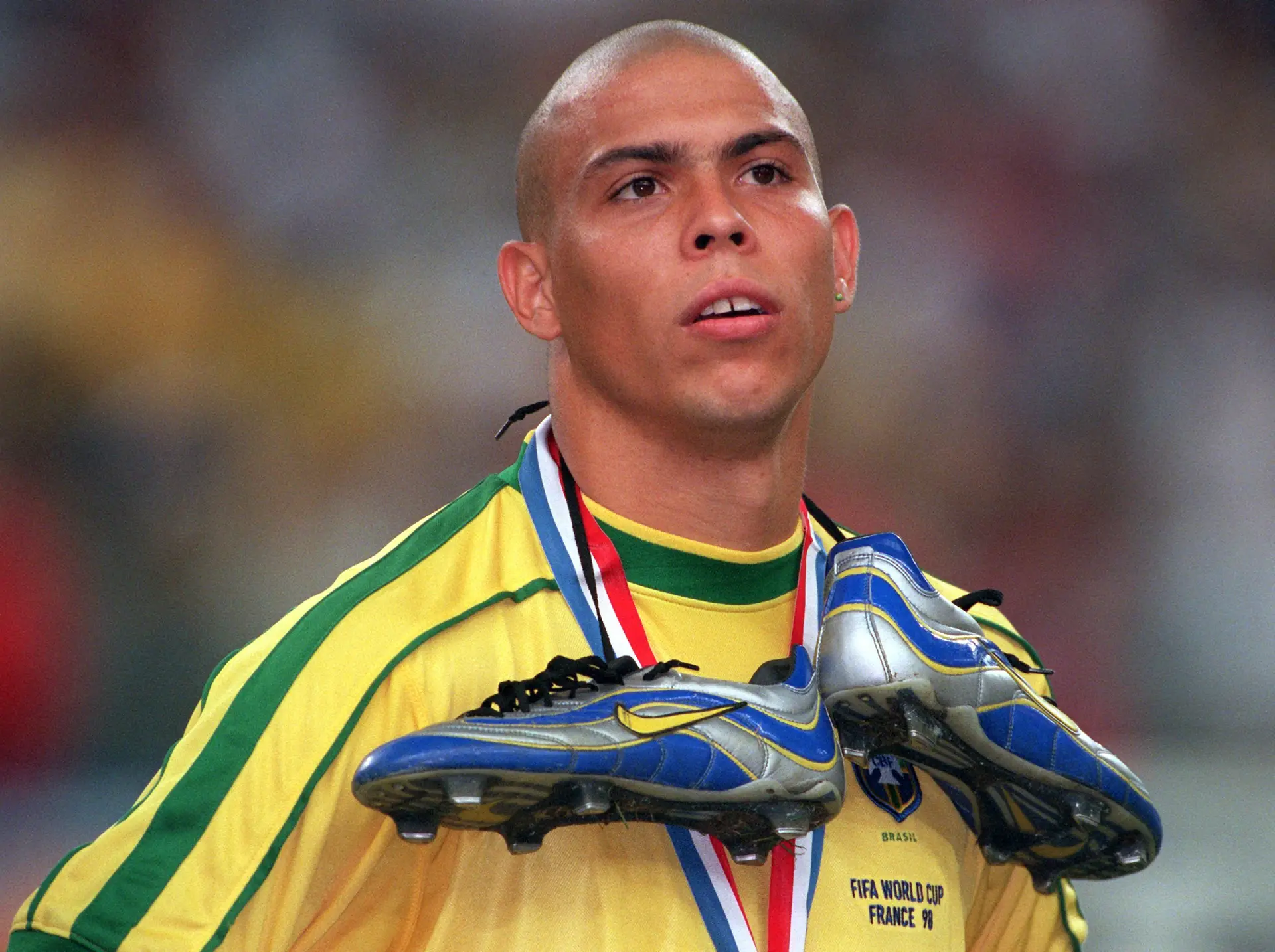 Em 1998, na final do Mundial perdida no Brasil contra a França.