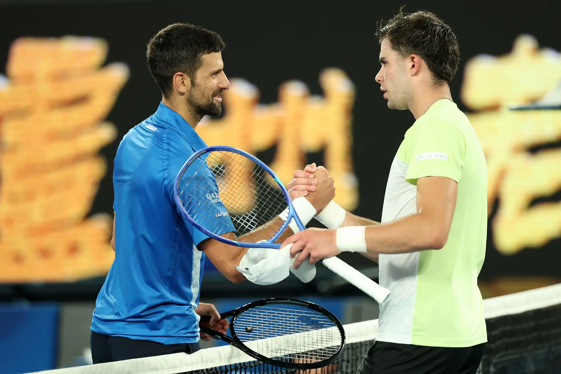 Até Djokovic aplaudiu a exibição de Jaime Faria, o rapaz sem medo, no Open da Austrália