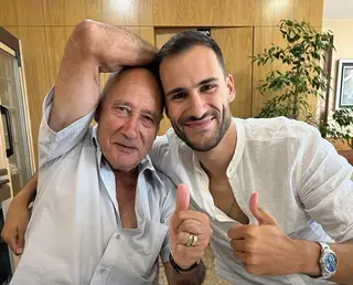 André com o avô