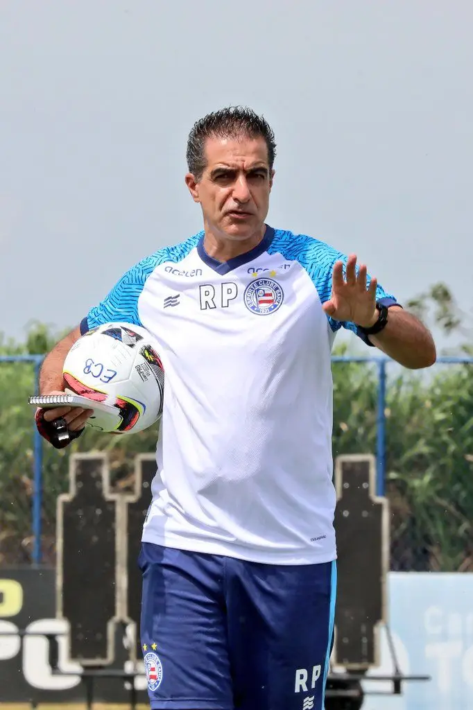 Durante um treino no Bahia