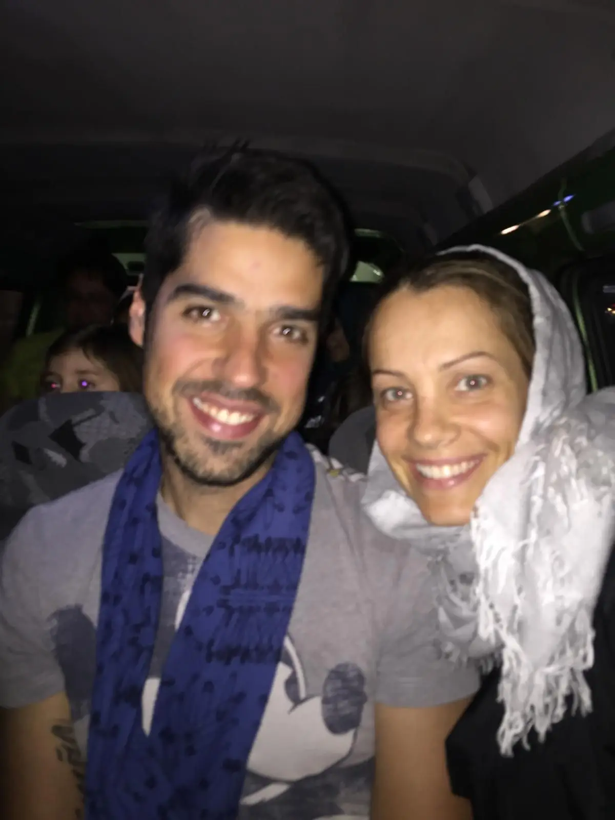 António com a mulher, Márcia, no Irão