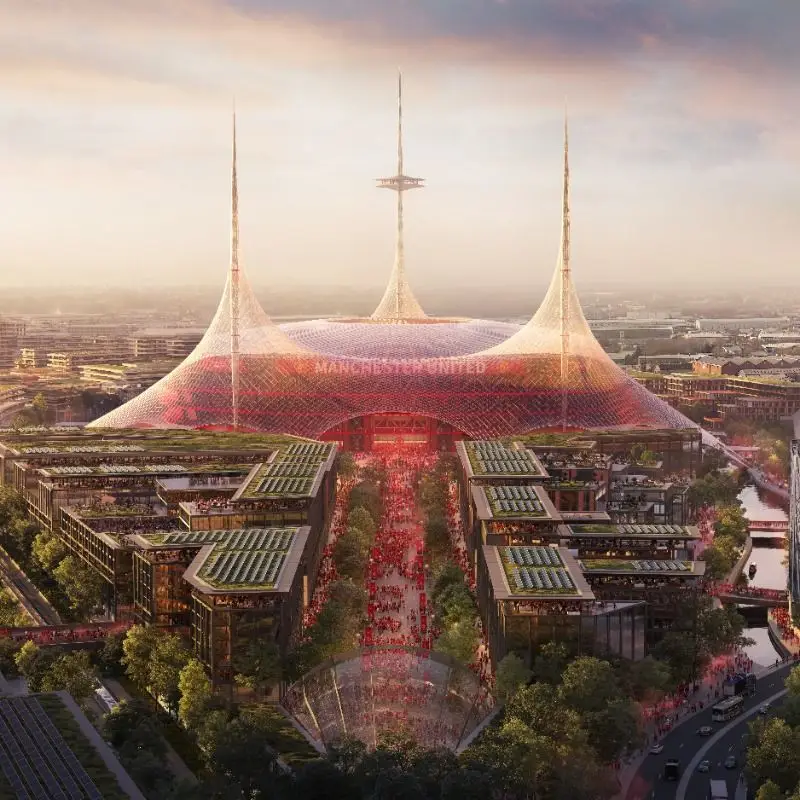 Imagem conceptual do novo estádio do Manchester United