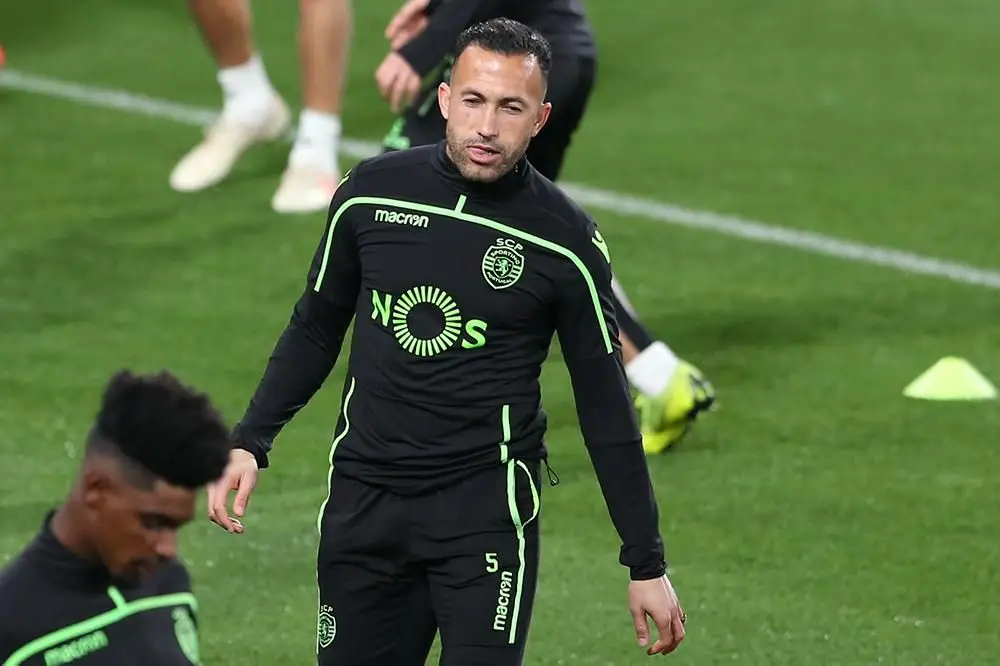 Durante um treino dos "leões"