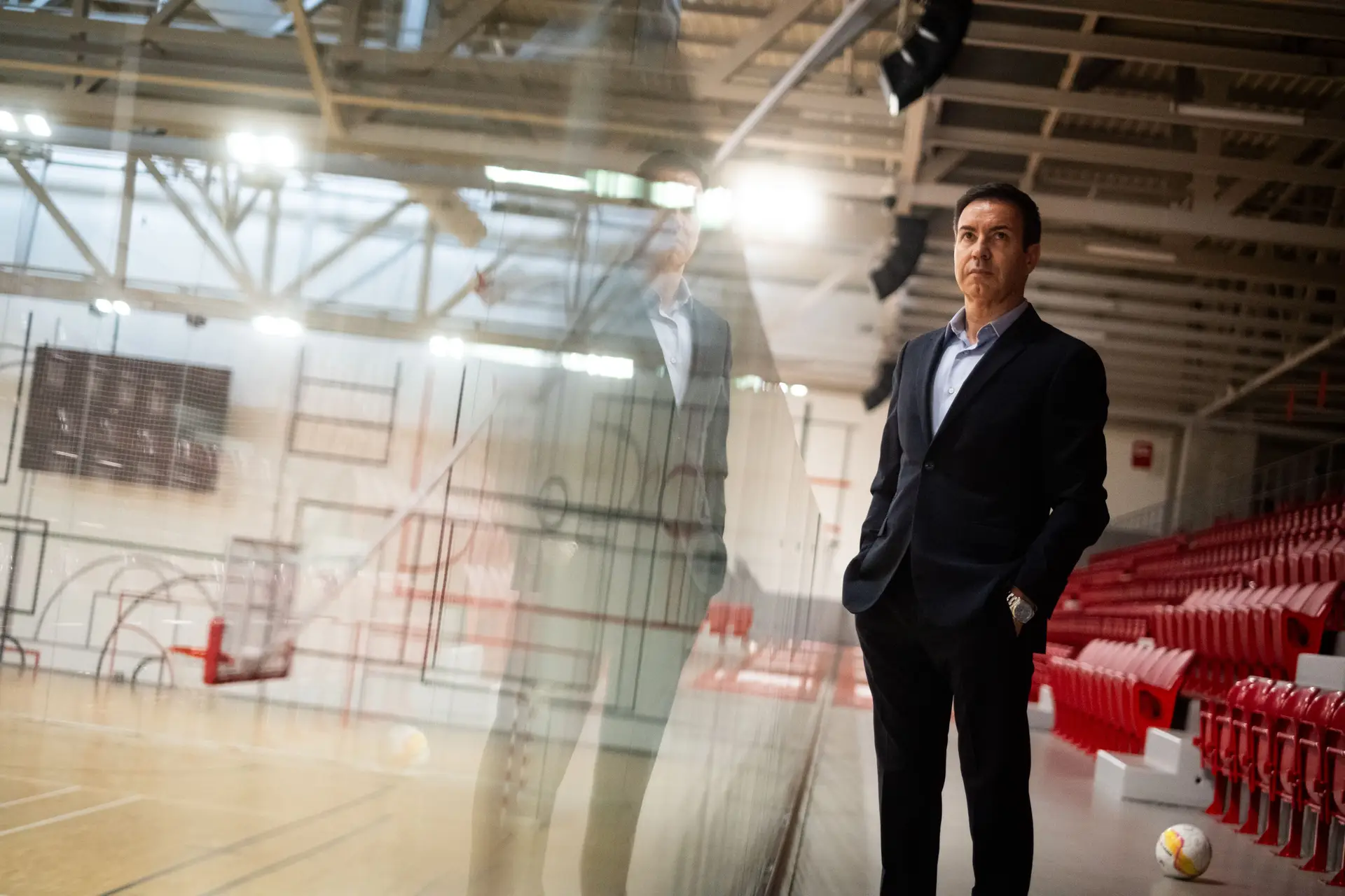 António Salvador, presidente do Sporting Clube de Braga, no pavilhão construído na Cidade Desportiva do clube