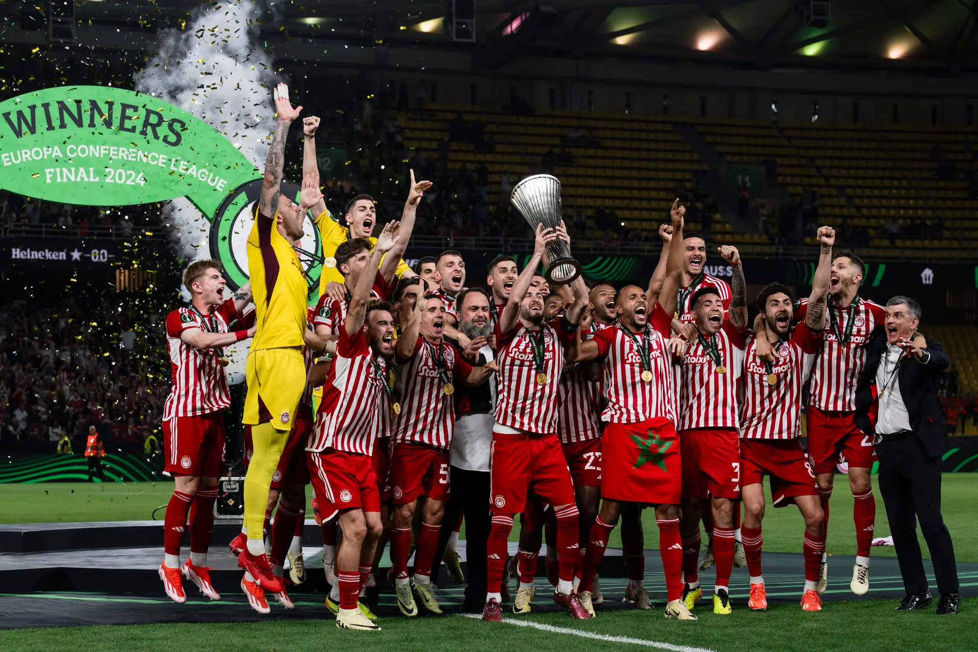 O Olympiacos venceu a Liga Conferência em 2023/24