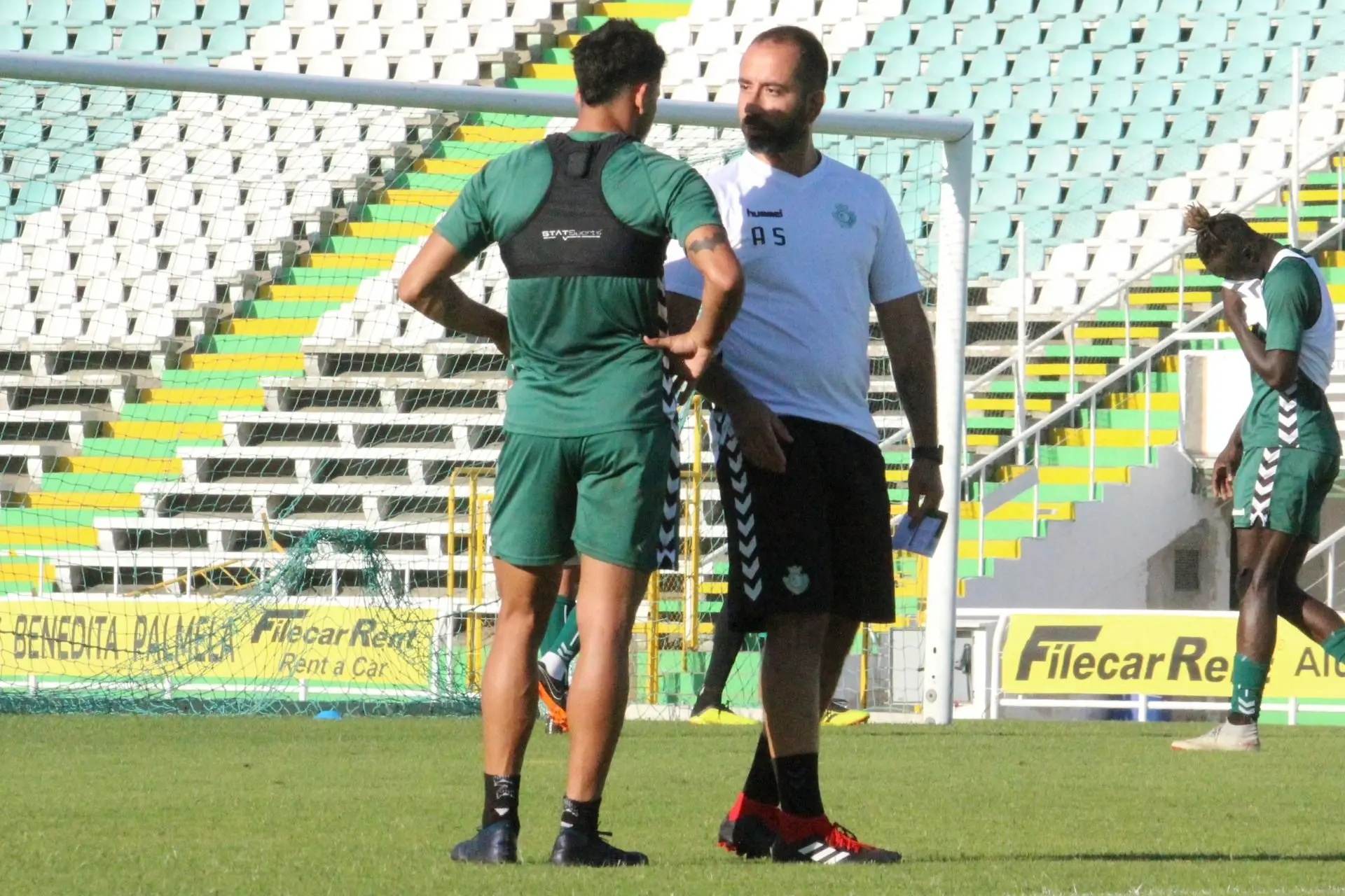 Acácio durante um treino do V. Setúbal 
