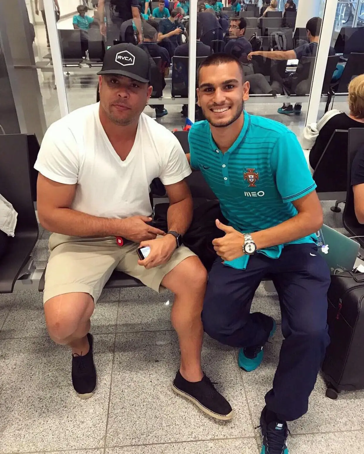 Ronaldo Fenómeno, com Rui Pires na seleção de Sub 19