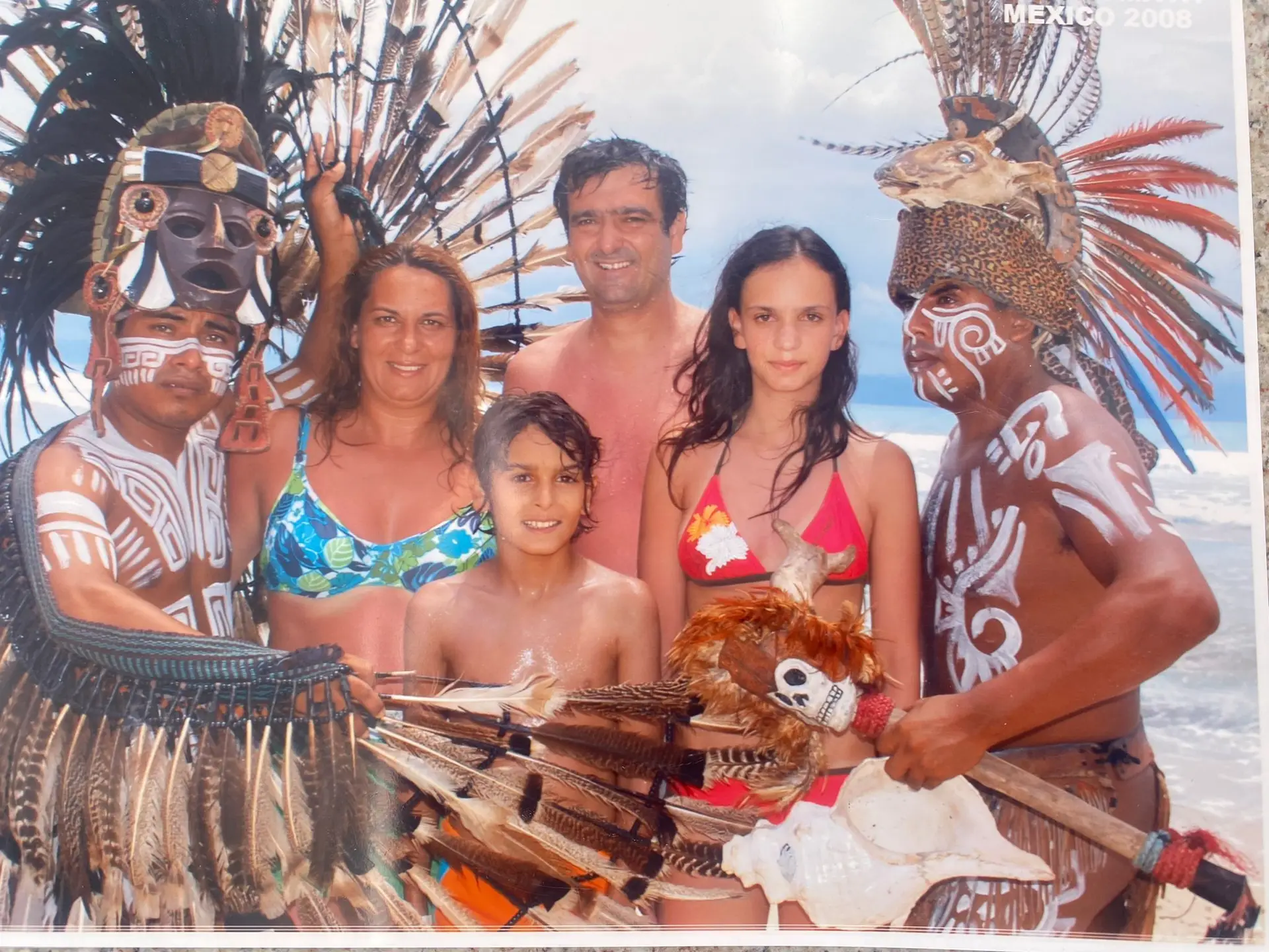 Rui Pires com os pais e a irmã numa visita à República Dominicana