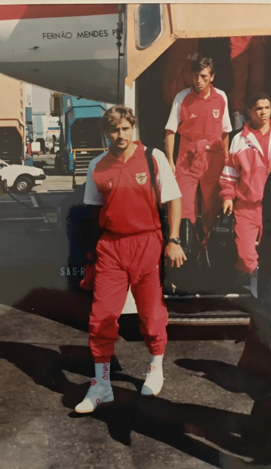 Paredão, Dimas e Edgar na chegada à África do Sul para pré-época