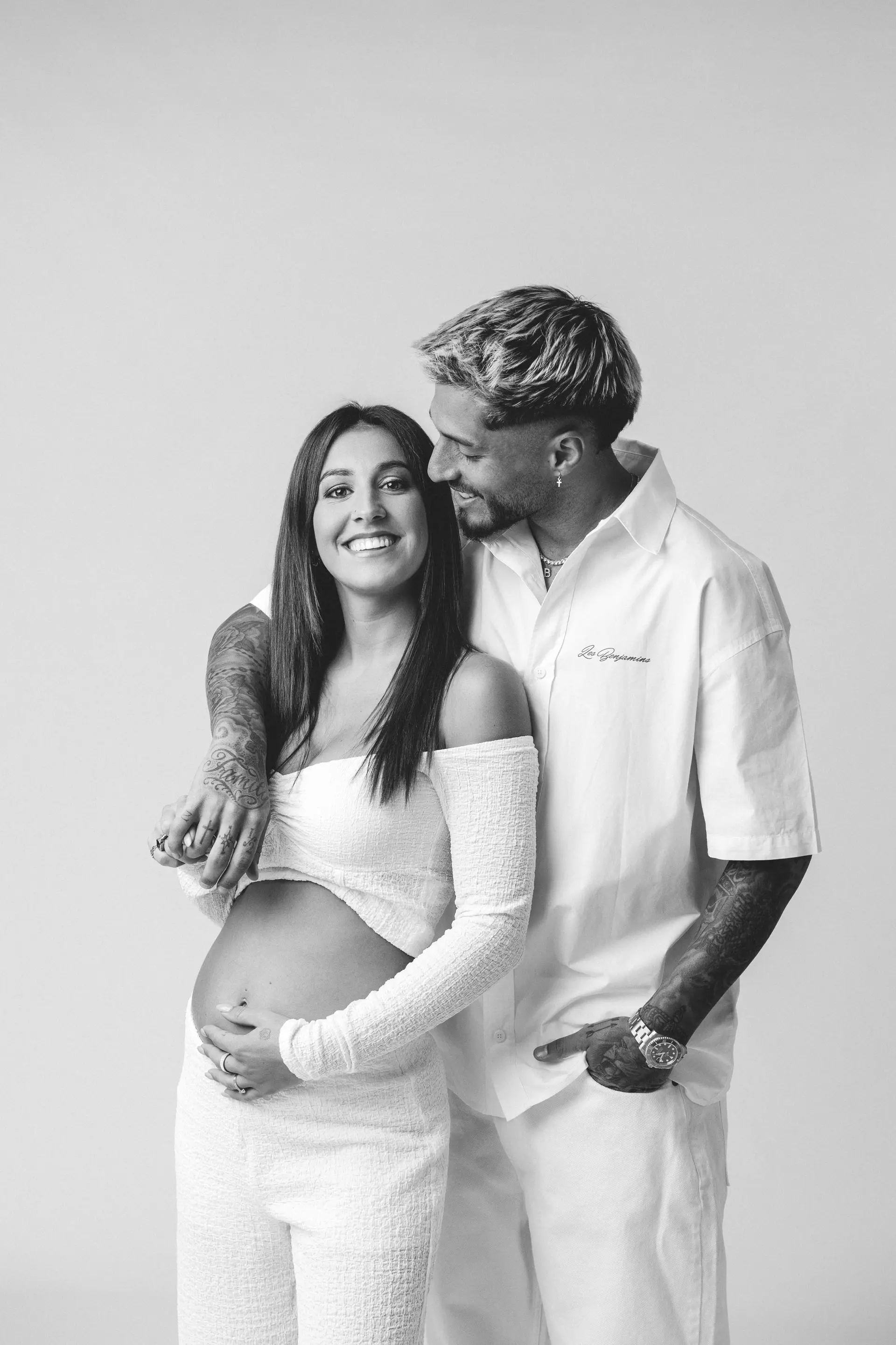 Rui Pedro com a mulher, Bárbara, grávida da filha Elara 