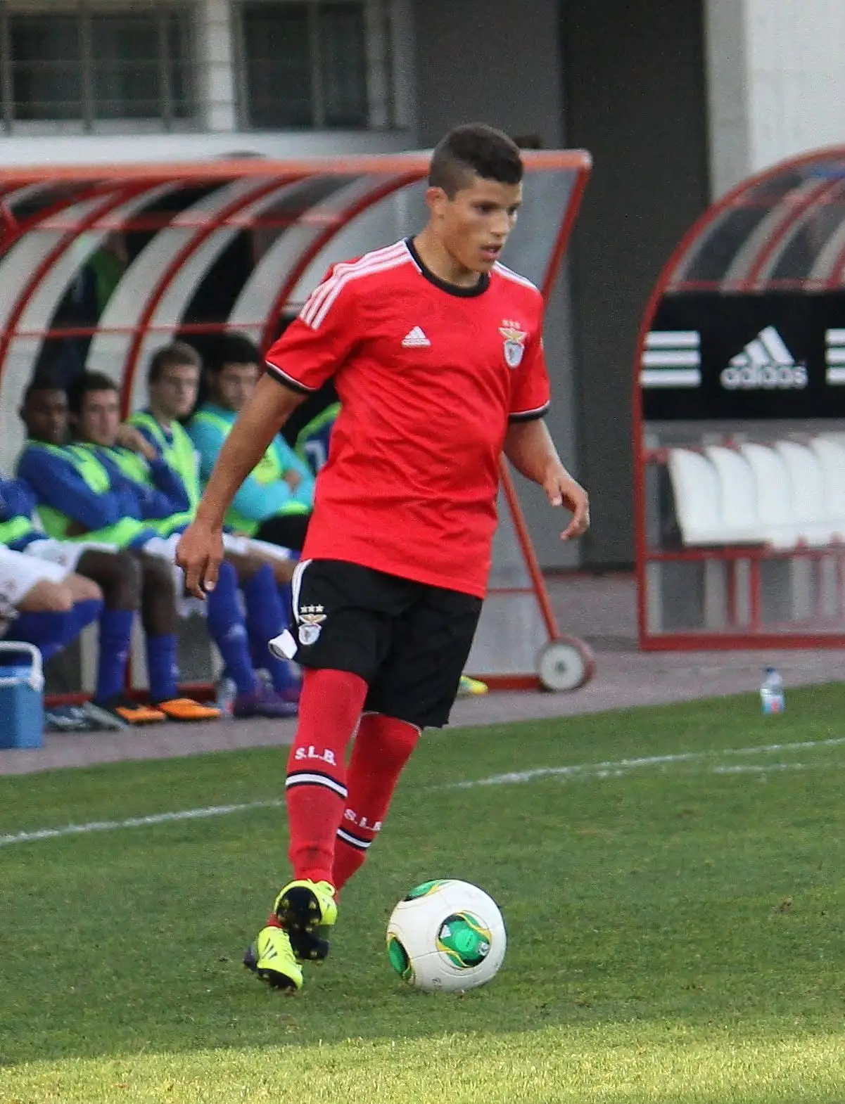 Durante um jogo pelo Benfica