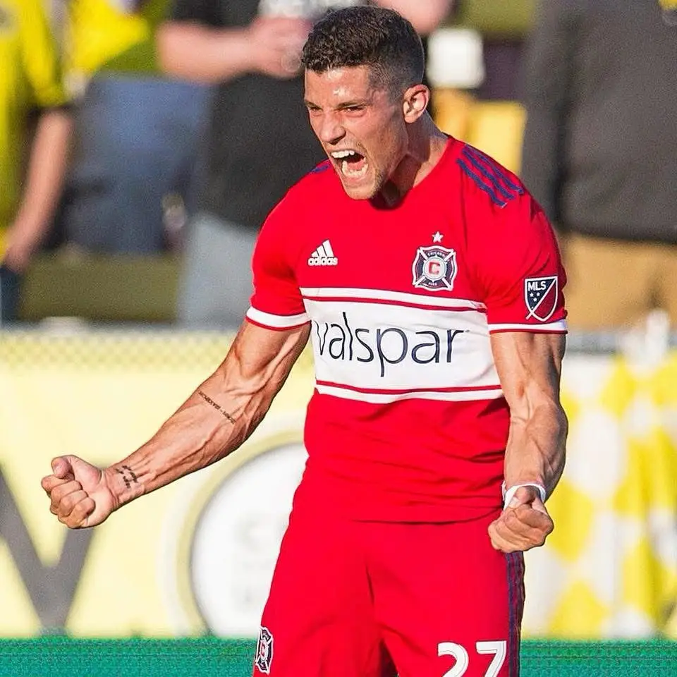 A festejar um golo pelo Chicago Fire