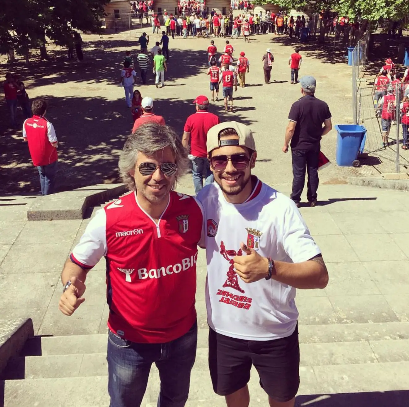 Joca com o pai, num jogo do SC Braga