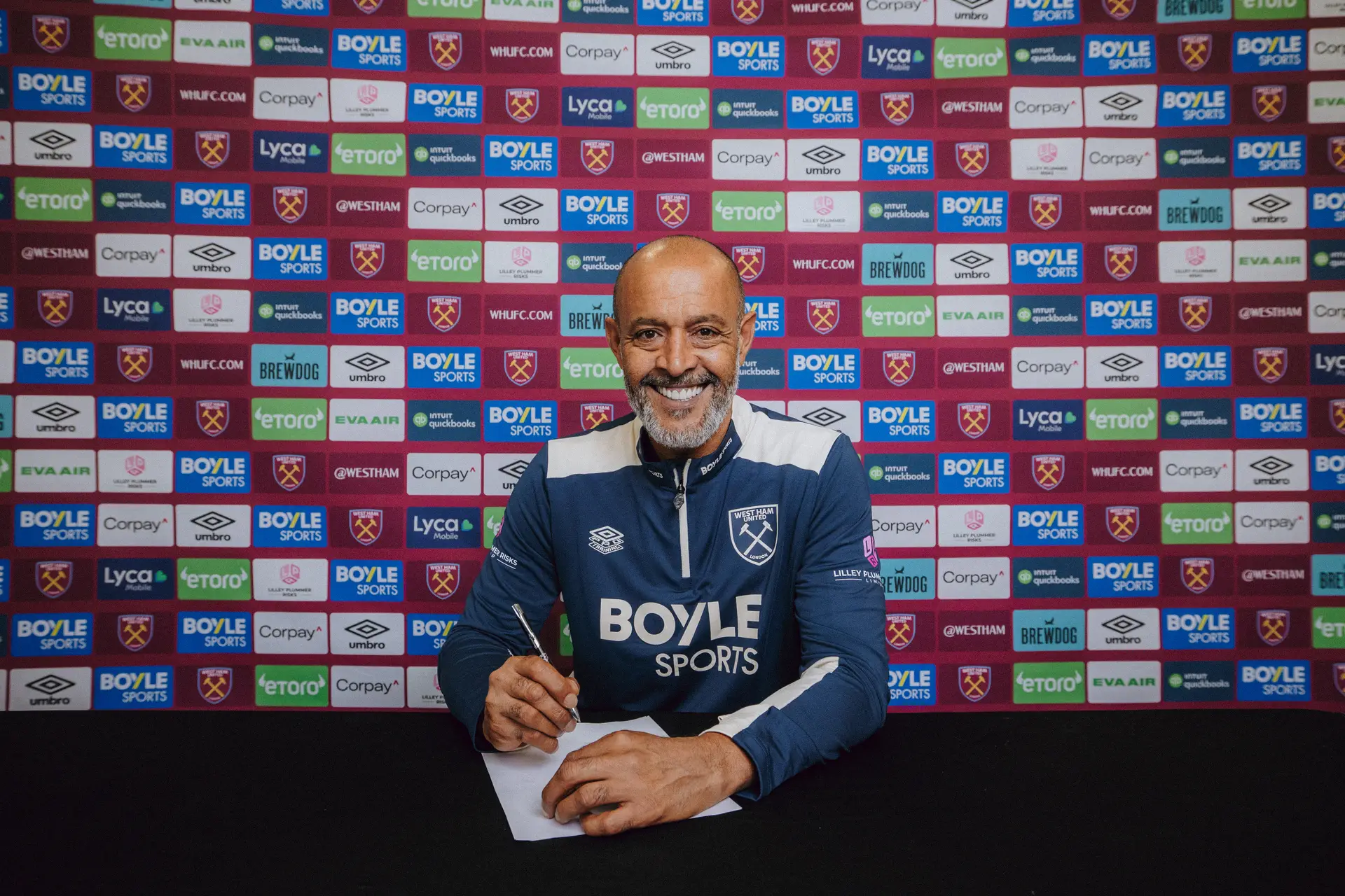 Nuno Espírito Santo não ficou muito tempo sem emprego na Premier League: é o novo treinador do West Ham