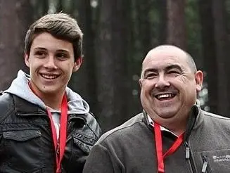 Pedro com o pai