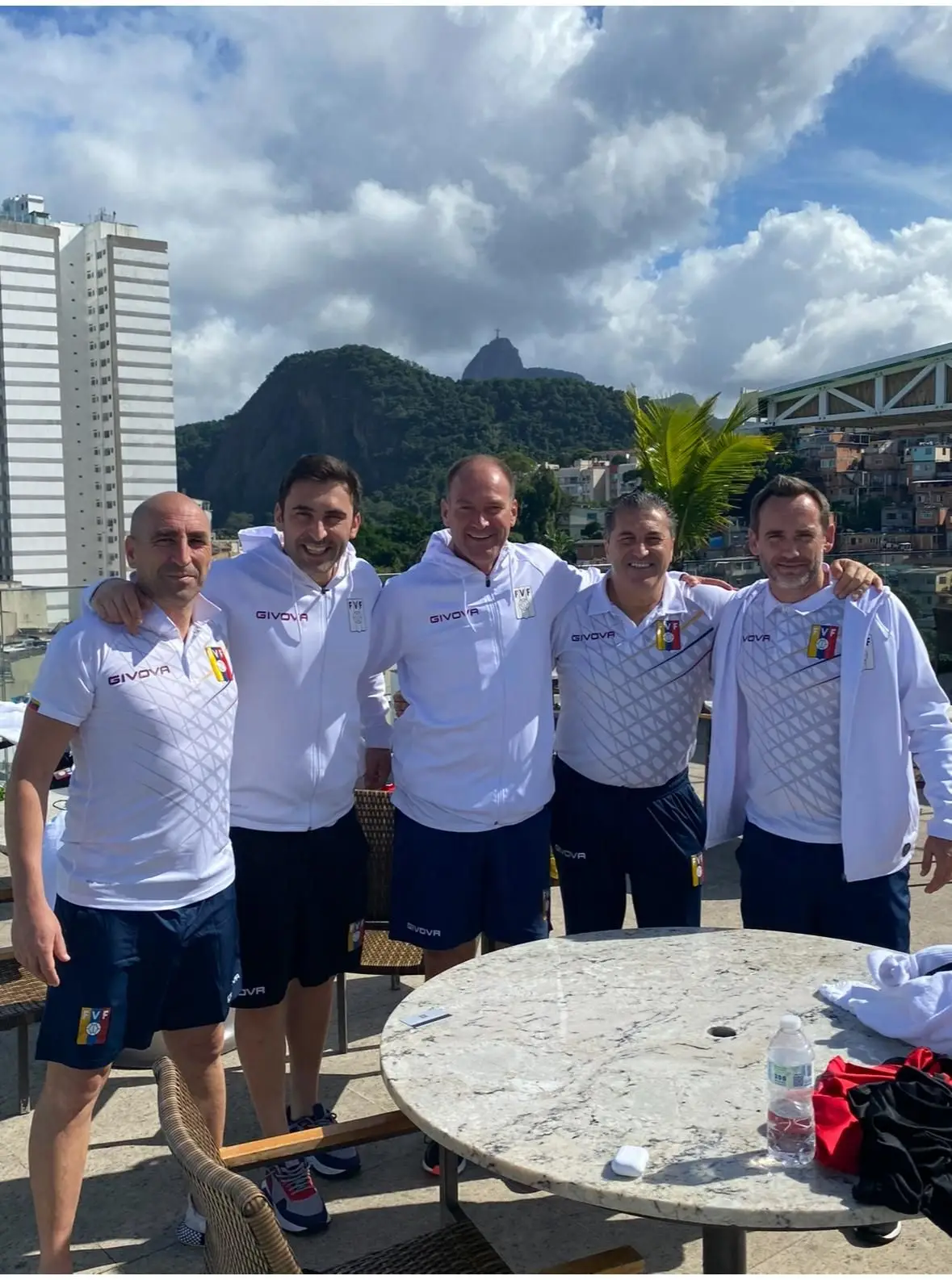 Nuno Batista, Vítor Peseiro, Nuno, Peseiro e Daniel Correia, na Venezuela