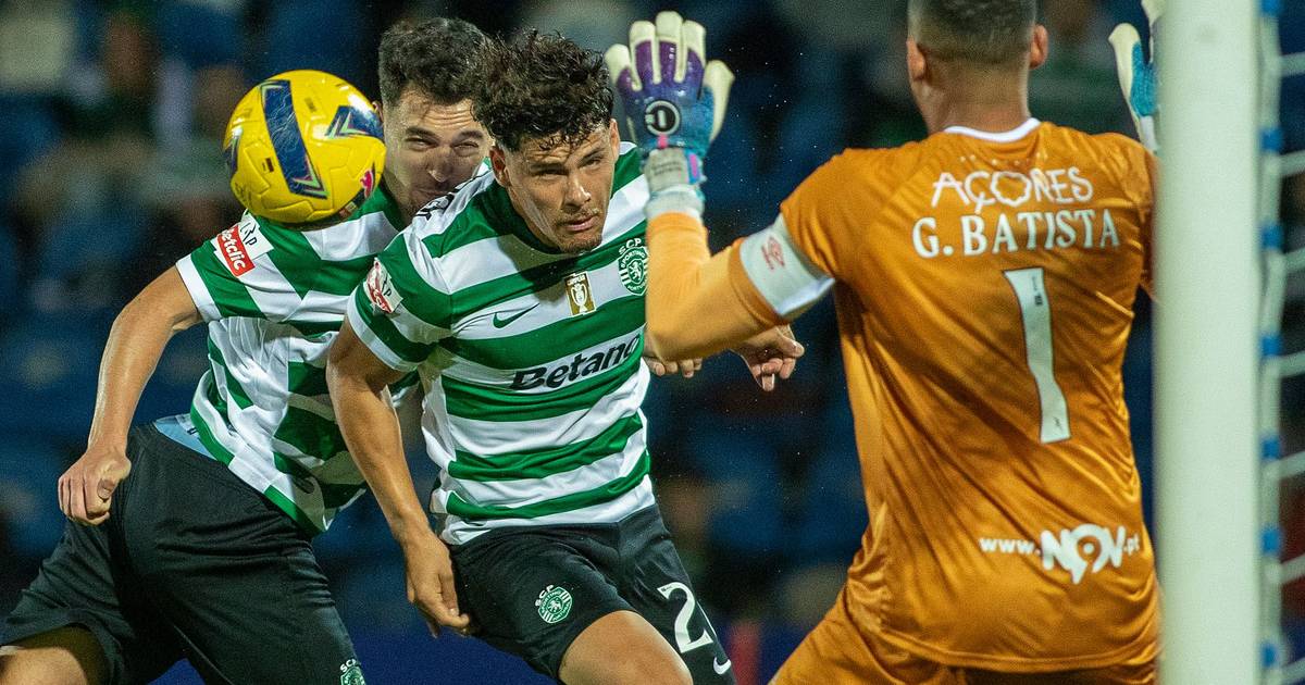 Sporting andou a menos uma hora nos Açores - até aparecer um fantasma e a cabeça de Hjulmand