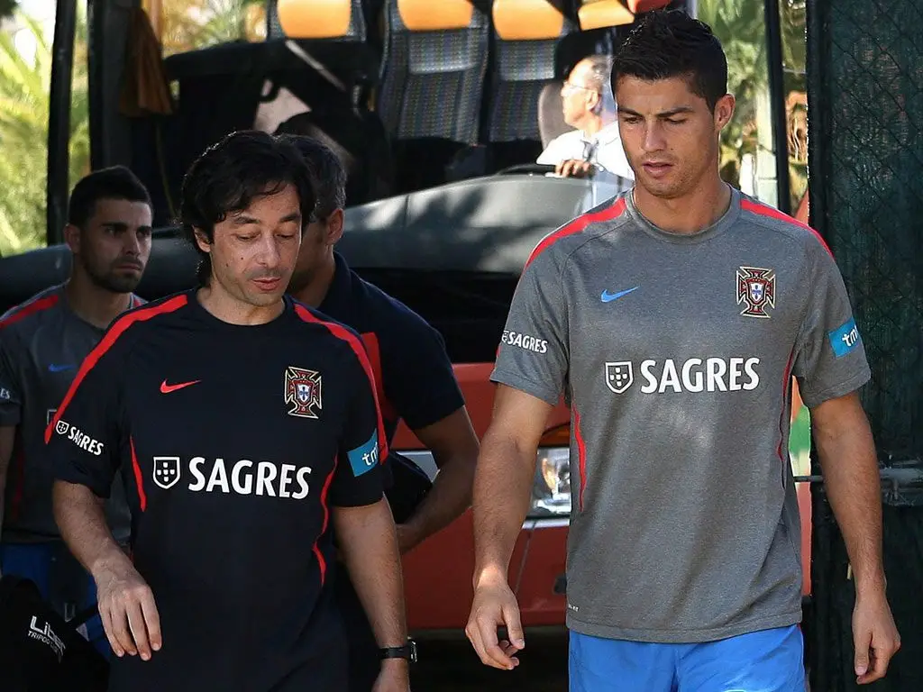 João Aroso com Cristiano Ronaldo