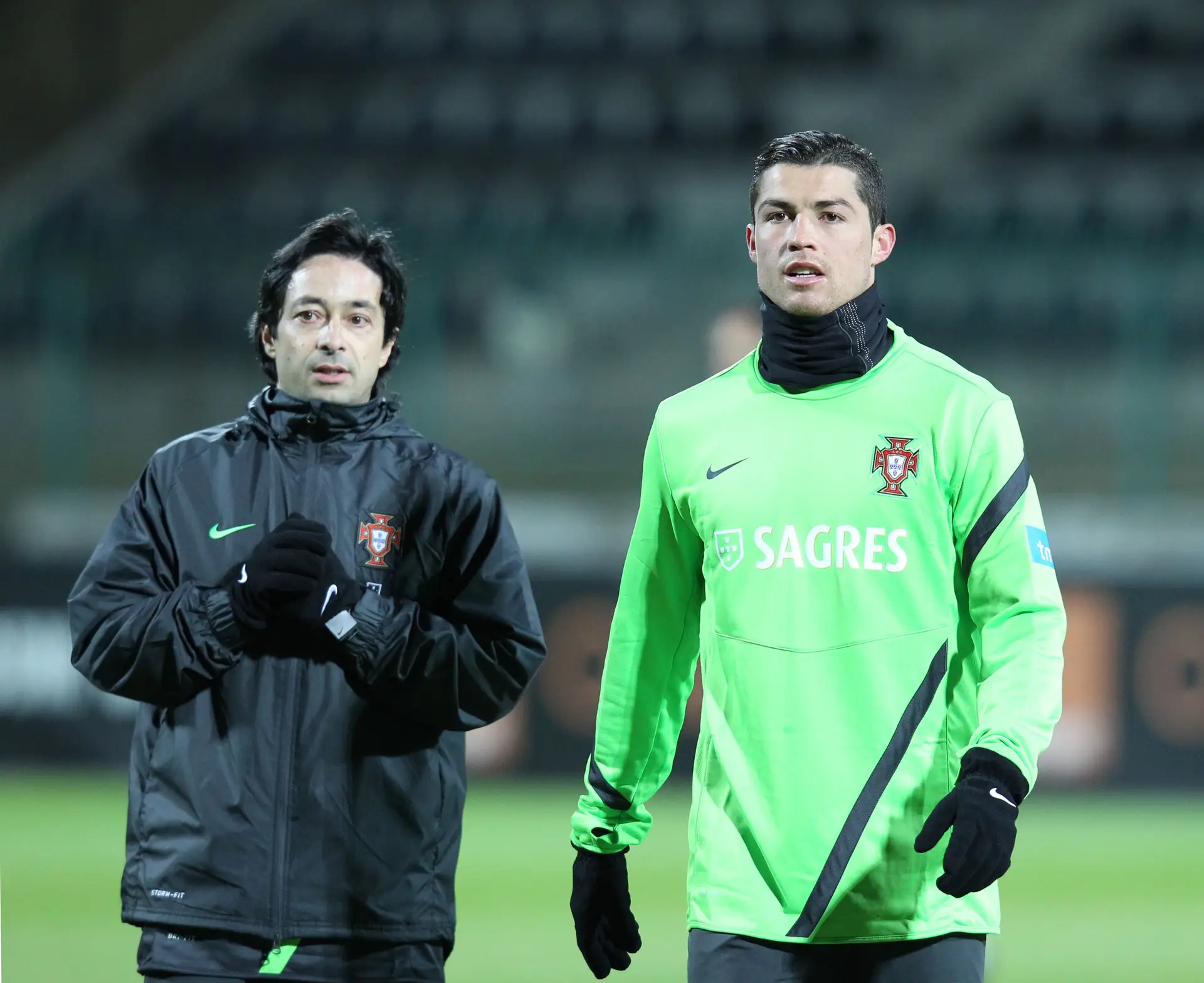 João Aroso e Cristiano Ronaldo, na seleção