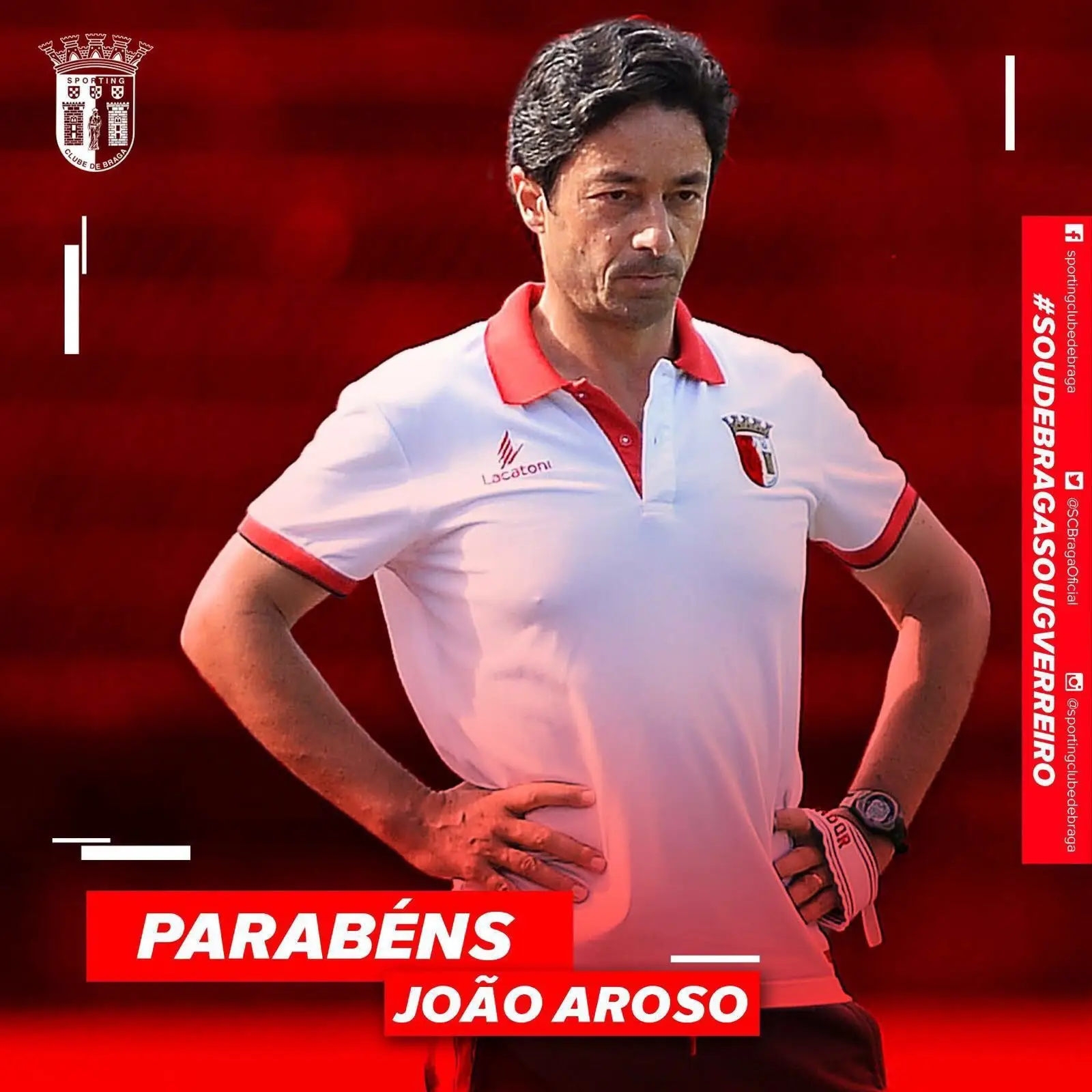 Na época 2016/17, Aroso assumiu a equipa B do SC Braga