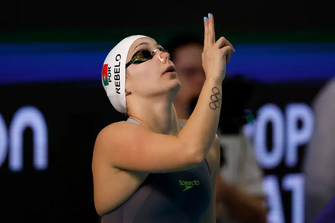 Camila Rebelo, de 22 anos, bateu dois recordes nacionais de piscina curta nos Europeus de 2025