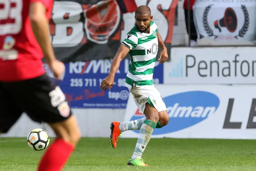 O extremo em ação pela equipa B do Sporting 