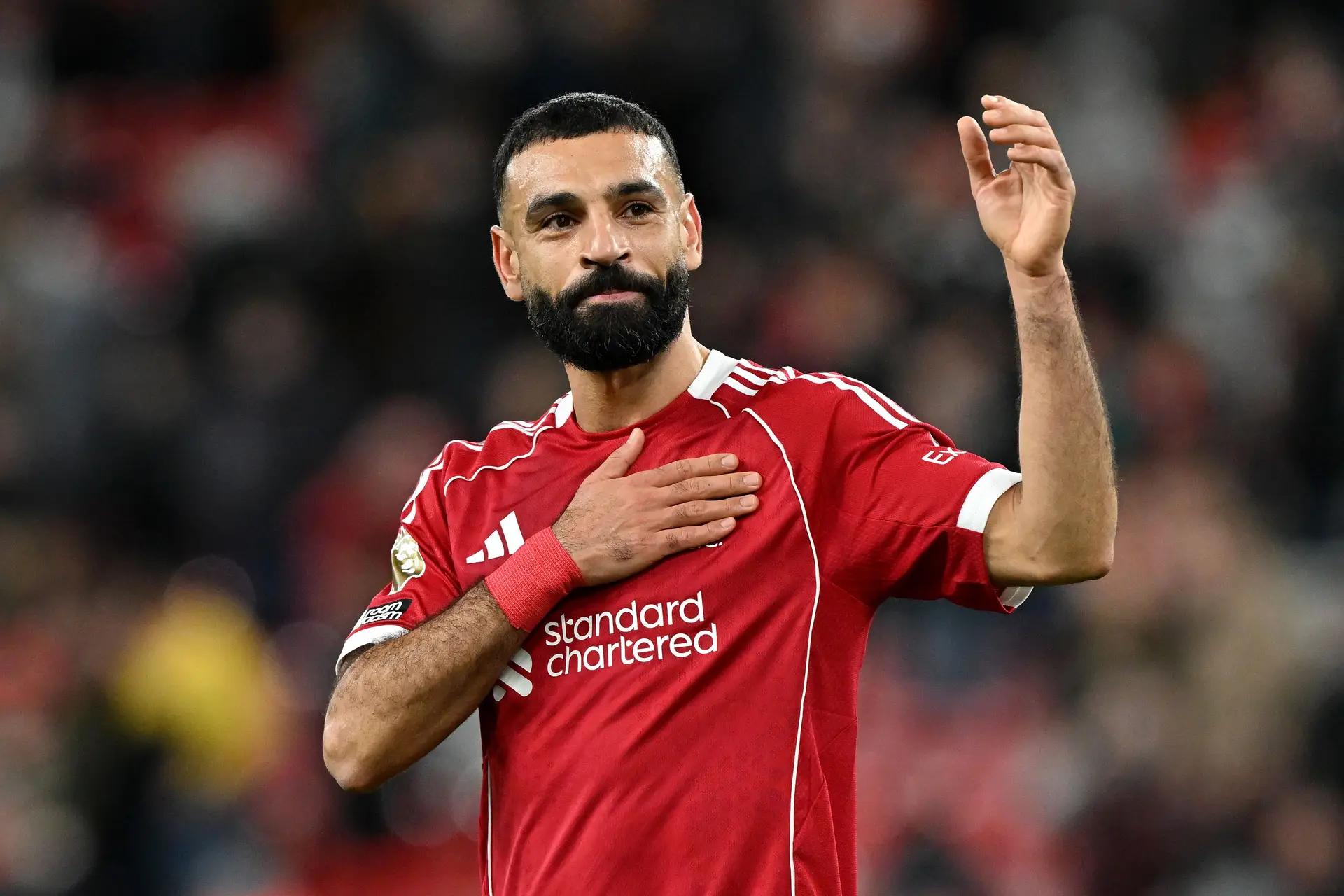 Salah entrou aos 26 minutos contra o Brighton, na 16.ª jornada da Premier League 2025/26, e fez a assistência para um dos golos do Liverpool