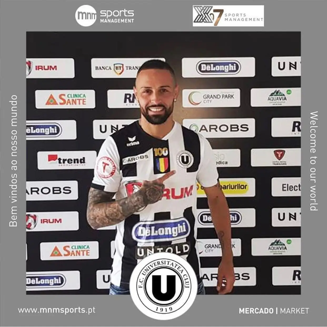 Em 2019/20, Hugo assinou pelo Universitatea Cluj, da Roménia   