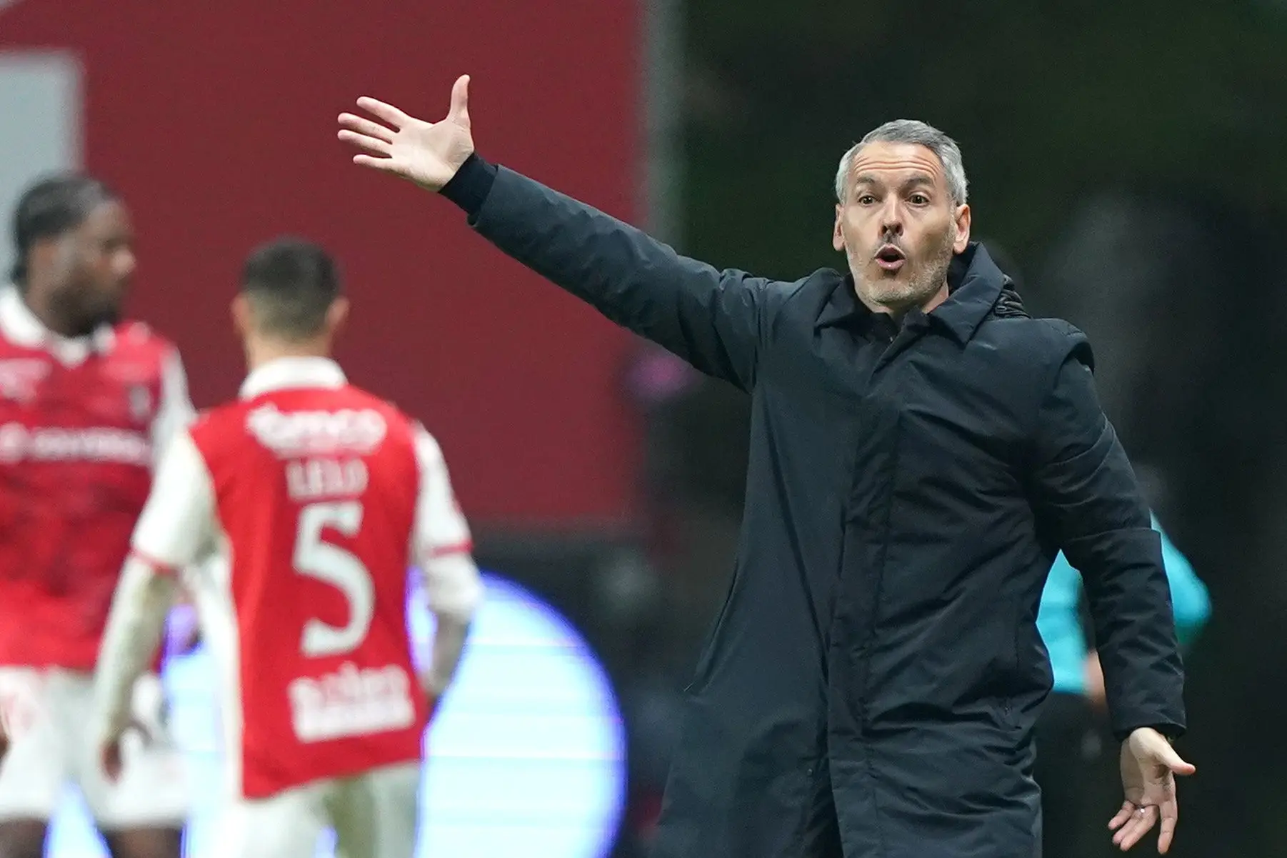 Carlos Vicens durante o SC Braga-Benfica