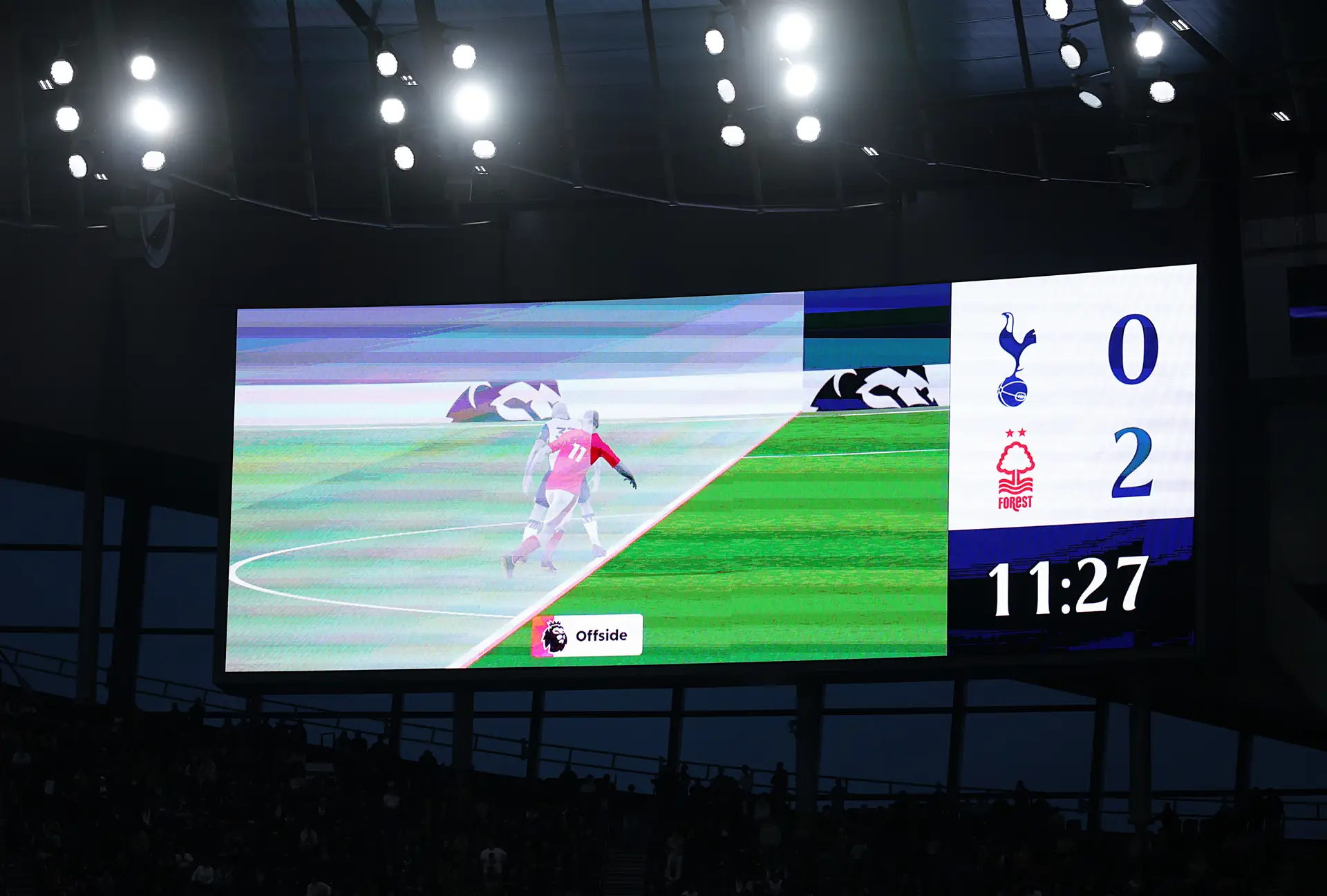 Um exemplo da tecnologia semiautomática de fora de jogo, já usada na Premier League e que se estreou oficialmente no último Mundial