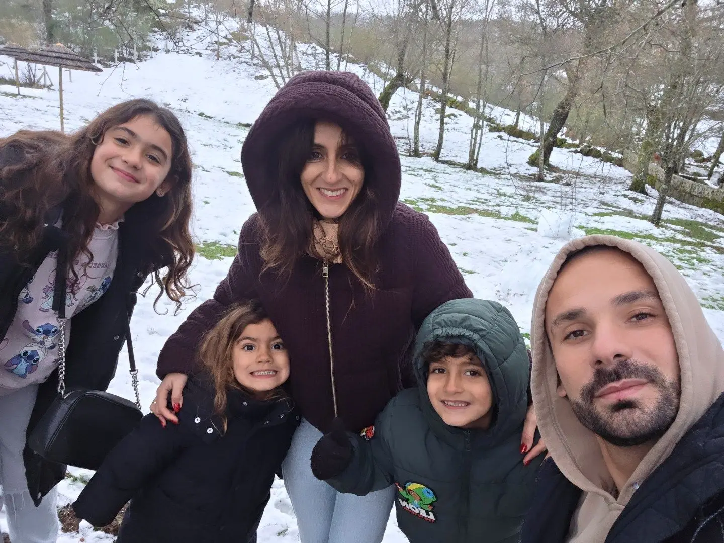 O médio com a familia na Serra de Montemuro