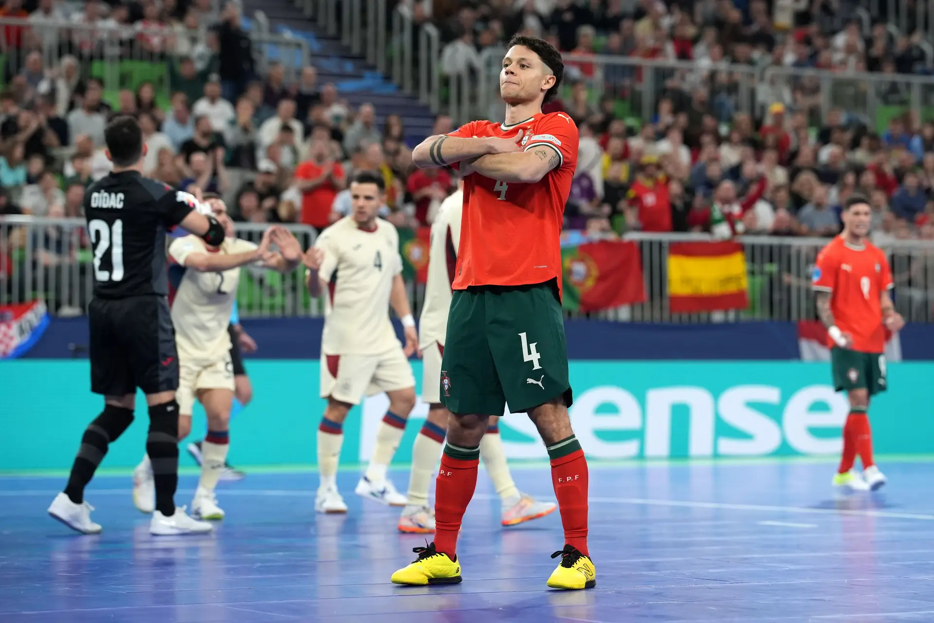 Afonso Jesus a celebrar o seu golo na final