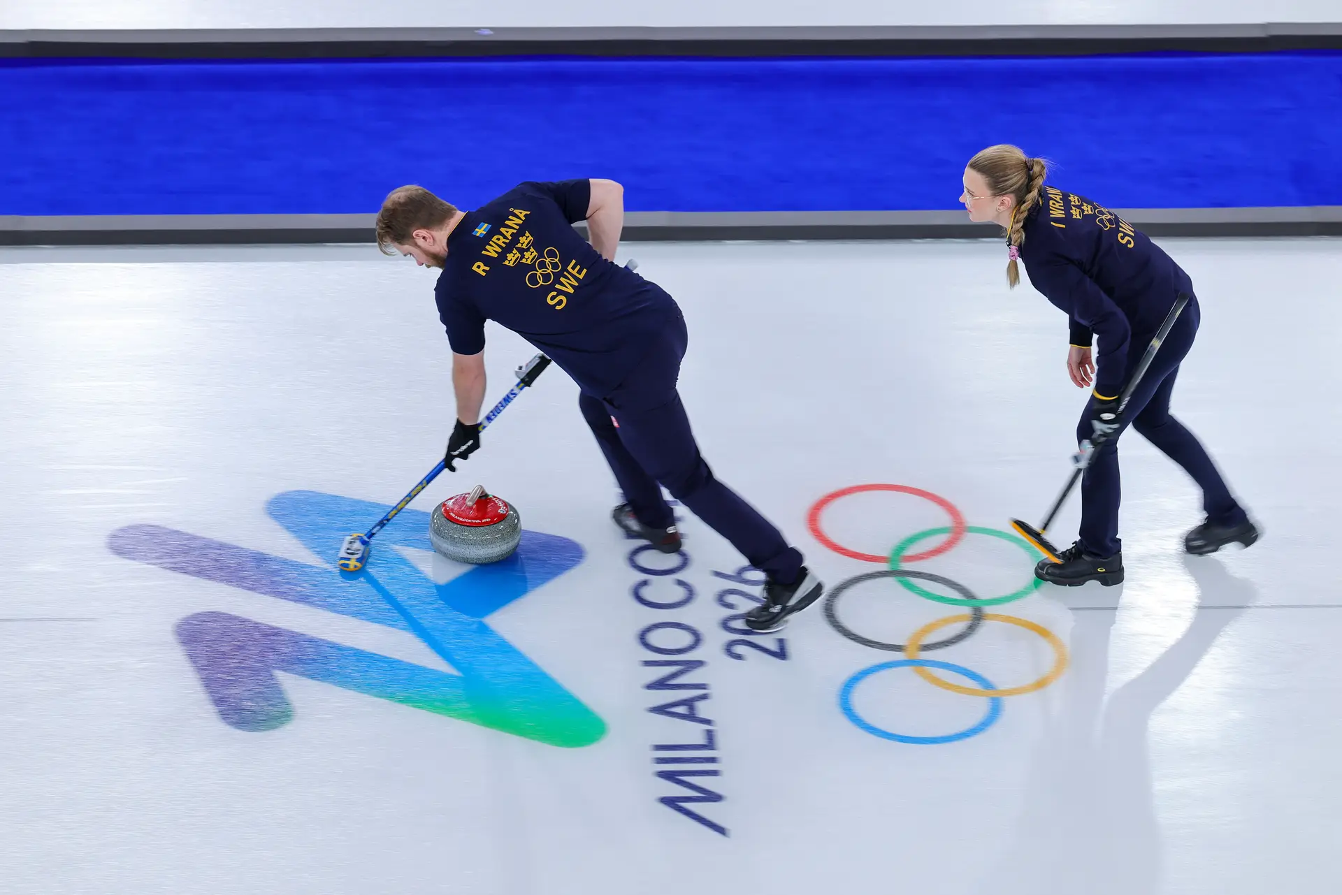 Os irmãos Wranå durante a discussão da medalha de ouro nos Jogos