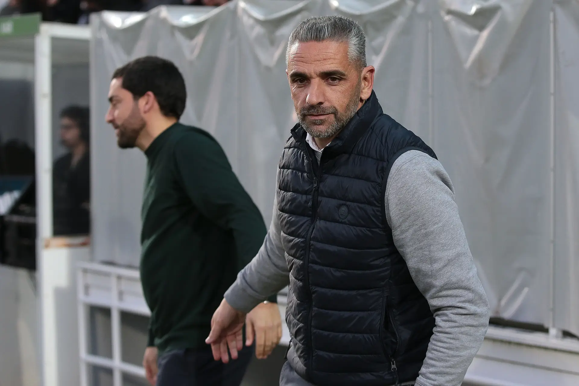 Rui Borges com Vasco Botelho da Costa antes do Moreirense-Sporting