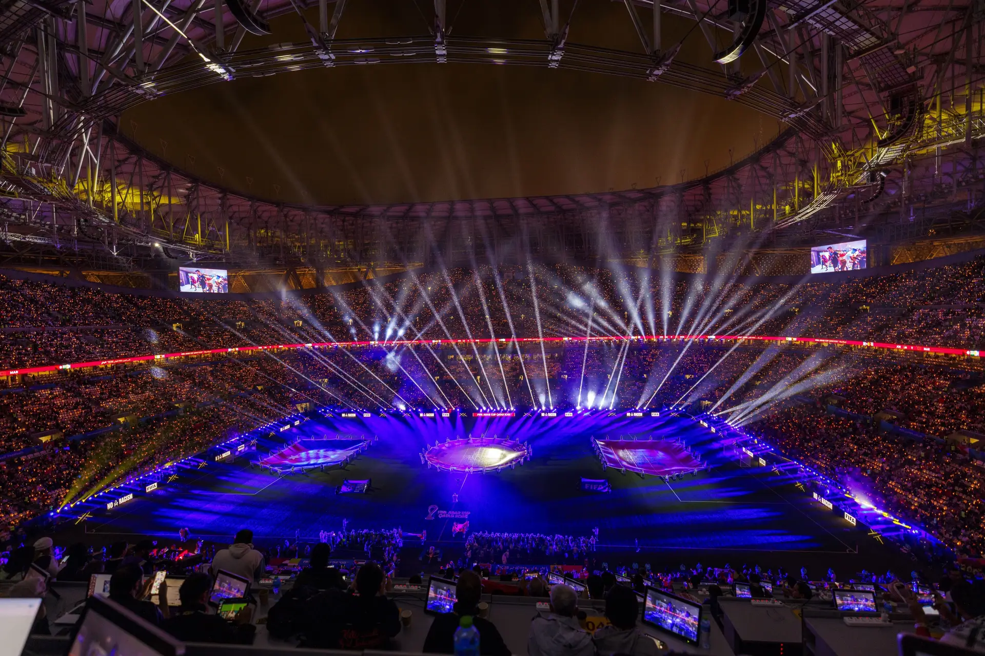 O Estádio Lusail, em Doha, no Catar, é o palco da Finalíssima, jogo entre os campeões da Europa e América do Sul (Espanha e Argentina) agendado para 27 de março